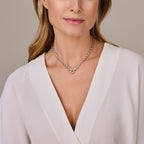 Collier jasseron 7 mm met groot springslot zilver gerhodineerd