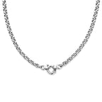 Collier jasseron 7 mm met groot springslot zilver gerhodineerd
