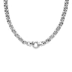 Collier jasseron 10 mm met groot springslot zilver gerhodineerd