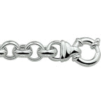 Armband jasseron 11 mm met groot springslot zilver gerhodineerd