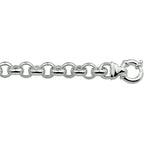 Armband jasseron 11 mm met groot springslot zilver gerhodineerd