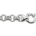 Armband jasseron 11 mm met groot springslot zilver gerhodineerd