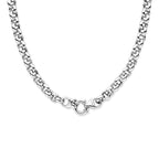 Collier jasseron 11 mm met groot springslot zilver gerhodineerd