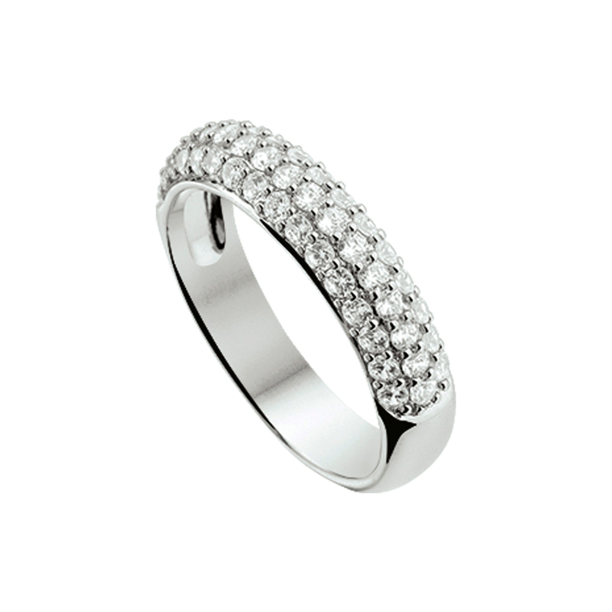 Ring zirkonia zilver gerhodineerd