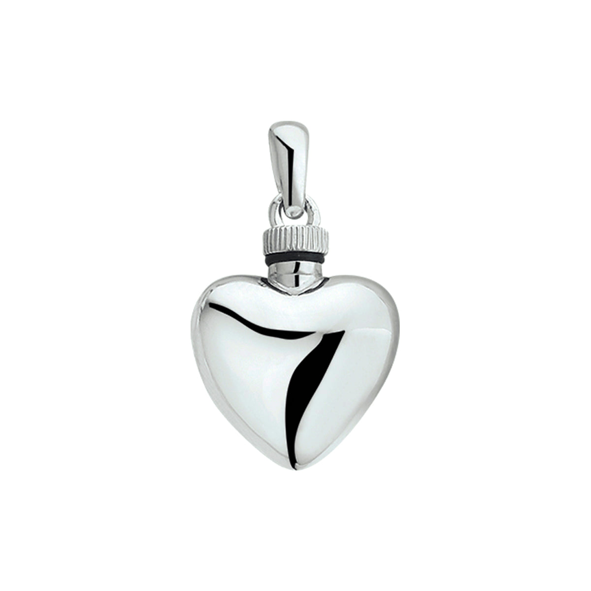 Urnhanger hart zilver gerhodineerd