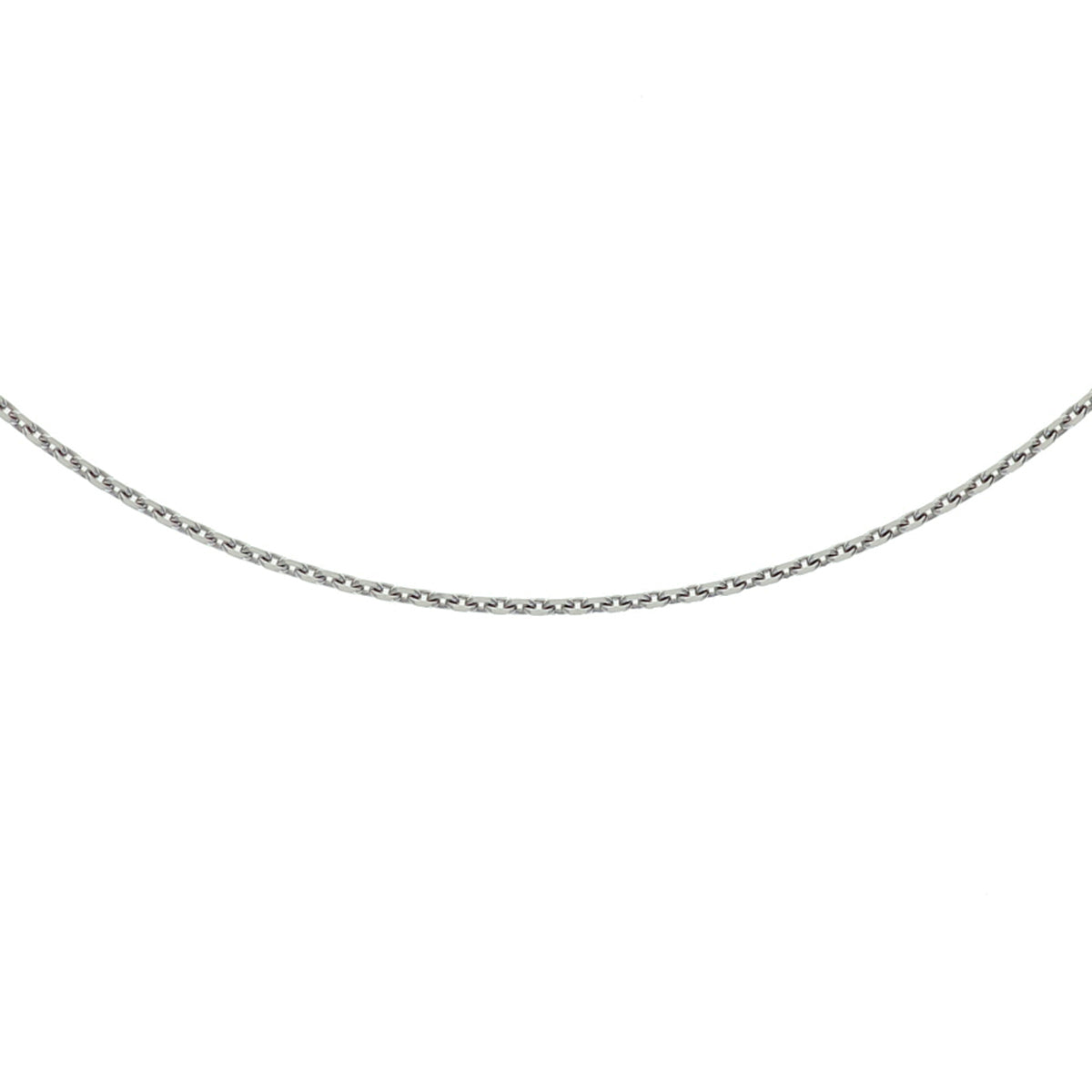 Collier anker gediamanteerd 1,1 mm 41 + 4 cm zilver gerhodineerd