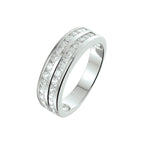 Ring zirkonia zilver gerhodineerd