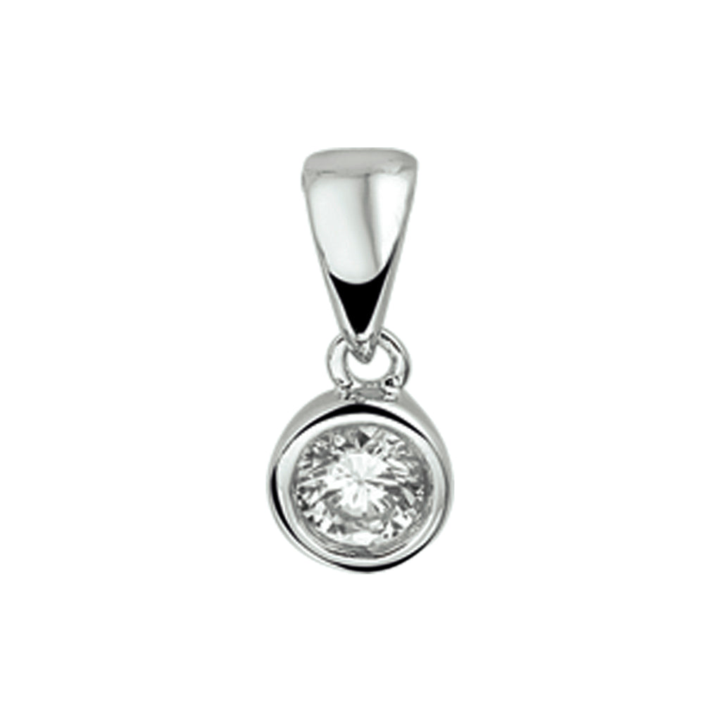 Hanger zirkonia zilver gerhodineerd