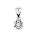 Hanger zirkonia zilver gerhodineerd