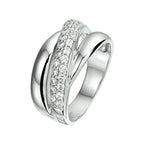 Ring zirkonia zilver gerhodineerd