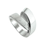 Ring gescratcht zilver gerhodineerd