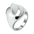 Ring gescratcht zilver gerhodineerd