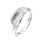 Ring poli/mat zilver gerhodineerd