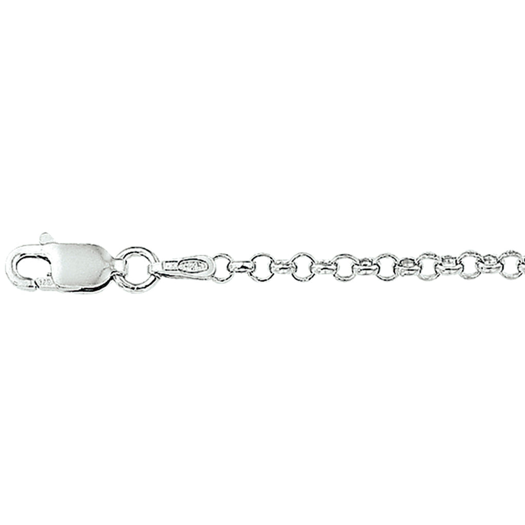 Collier jasseron 2,6 mm zilver gerhodineerd
