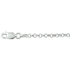 Collier jasseron 2,6 mm zilver gerhodineerd