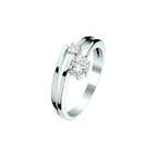 Ring zirkonia zilver gerhodineerd