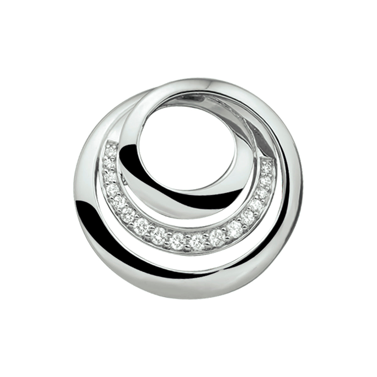 Hanger zirkonia zilver gerhodineerd