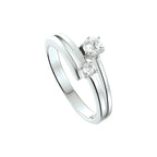 Ring zirkonia zilver gerhodineerd