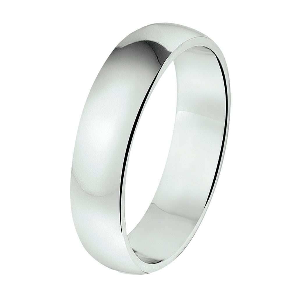 Ring a301 - 5 mm - zonder steen zilver gerhodineerd