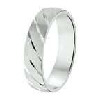 Ring a307 - 5 mm - zonder steen zilver gerhodineerd