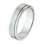 Ring a202 - 5 mm - zonder cz zilver gerhodineerd