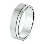 Ring a203/a308 - 6 mm - zonder steen zilver gerhodineerd