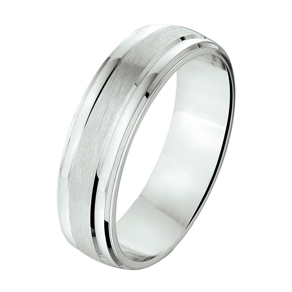 Ring a204/a311 - 6 mm - zonder steen zilver gerhodineerd