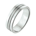 Ring a309 - 6 mm - zonder steen zilver gerhodineerd