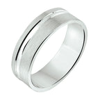 Ring a111 - 6,5 mm - zonder cz zilver gerhodineerd