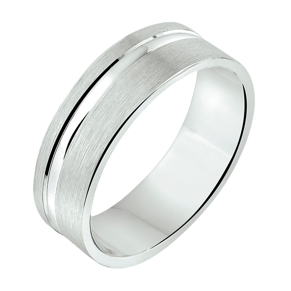 Ring a111 - 6,5 mm - zonder cz zilver gerhodineerd