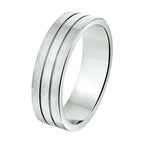 Ring a207 - 6 mm - zonder cz zilver gerhodineerd