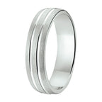 Ring a304 - 5 mm - zonder steen zilver gerhodineerd