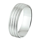 Ring a107 - 6 mm - zonder cz zilver gerhodineerd