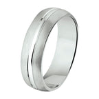 Ring a109 - 6 mm - zonder cz zilver gerhodineerd
