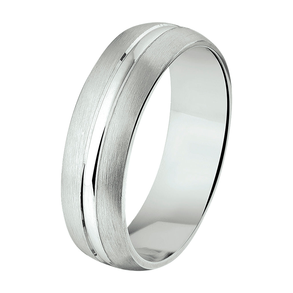 Ring a109 - 6 mm - zonder cz zilver gerhodineerd