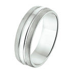 Ring a210 - 6,5 mm - zonder cz zilver gerhodineerd