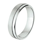Ring a201 - 5 mm - zonder cz zilver gerhodineerd