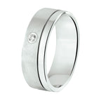 Ring a203 - 6 mm - met cz zilver gerhodineerd