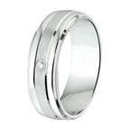 Ring a204 - 6 mm - met cz zilver gerhodineerd