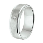 Ring a208 - 6,5 mm - met cz zilver gerhodineerd