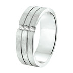 Ring a207 - 6 mm - met cz zilver gerhodineerd