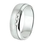 Ring a206 - 6 mm - met cz zilver gerhodineerd