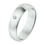 Ring a301 - 5 mm - 0.01ct h si zilver gerhodineerd