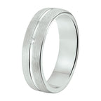 Ring a303 - 5 mm - 0.01ct h si zilver gerhodineerd