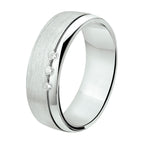Ring a312 - 6 mm - 0.03ct h si zilver gerhodineerd