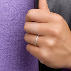 Ring zirkonia zilver gerhodineerd