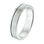 Ring a306 - 5 mm - zonder steen zilver gerhodineerd