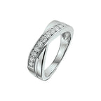 Ring zirkonia zilver gerhodineerd