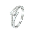 Ring zirkonia zilver gerhodineerd