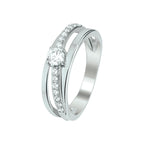 Ring zirkonia zilver gerhodineerd